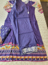 Indian Cotton Stitched Embroidery Suit Ready To Ship