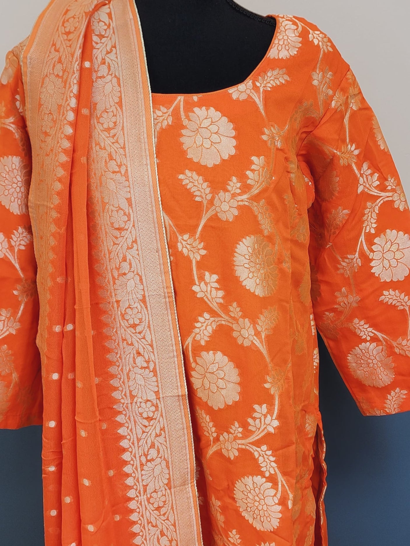 Pure Khaddi Georgette Banarasi Salwer Kamiz