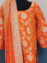 Pure Khaddi Georgette Banarasi Salwer Kamiz