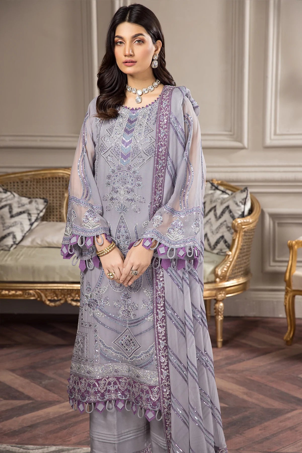 Alizeh Embroidered Chiffon Collection100% Original