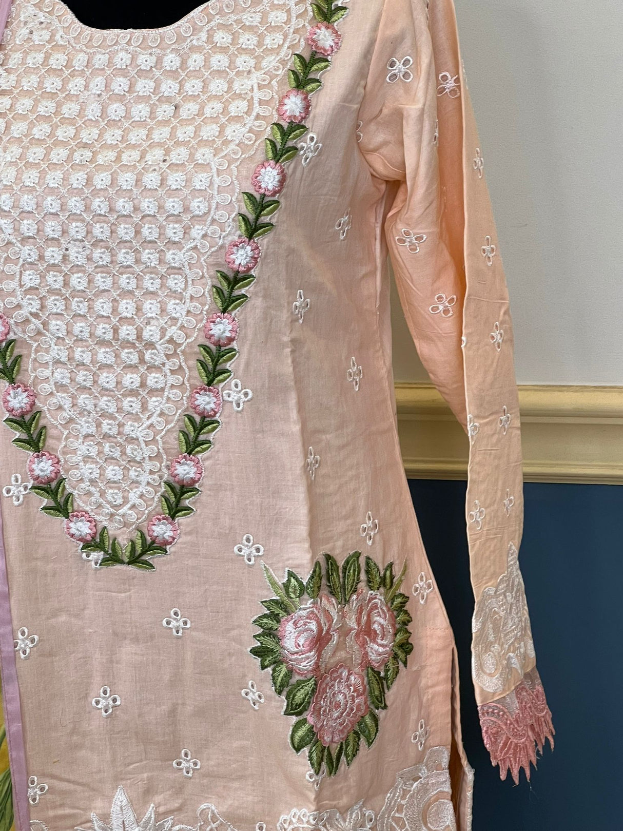 Luxury lawn with Silk dupatta Ready To Ship