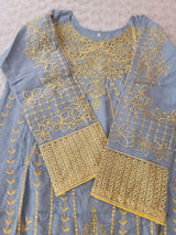 Pakistani Stitched Embroidered luxury lawn Dresses With Silk Dupatta Ready To Ship