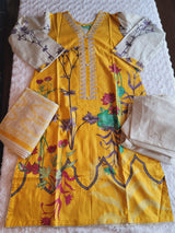 Pakistani Linen Embroidered Salwar kameez Ready To Ship