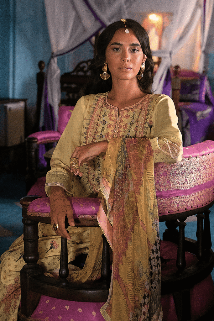 Qalamkar Luxury Lawn 100% Original