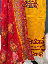 Pakistani Stitched lawn Embroidered Salwar kameez ready to ship