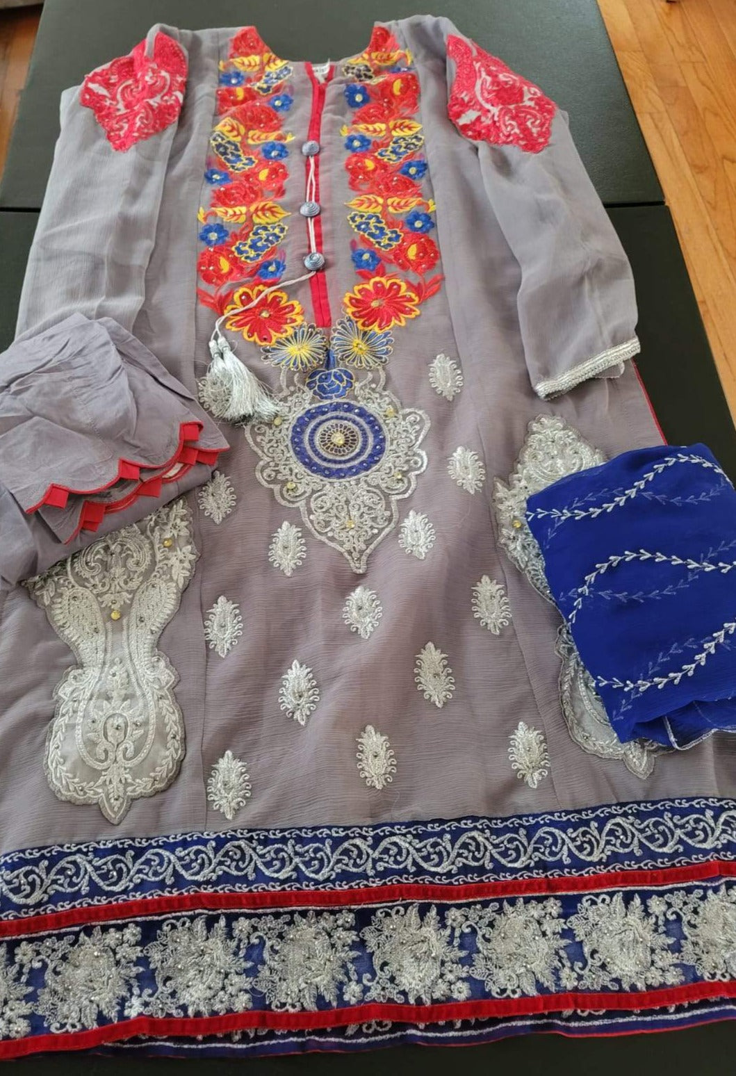 Pakistani Stitched Embroidery Party Wear Dresses Ready To Ship