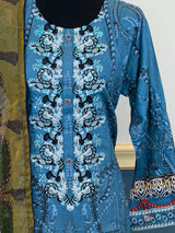 Pakistani Stitched lawn Embroidered Salwar kameez ready to ship