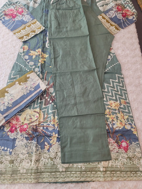 Pakistani Stitched lawn Embroidered Salwar kameez ready to ship