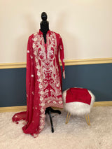 Pakistani Stitched Luxury Embroidered lawn Salwar kameez ready to ship