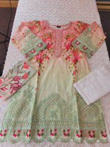 Pakistani Stitched Embroidery Lawn Suit Ready To Ship