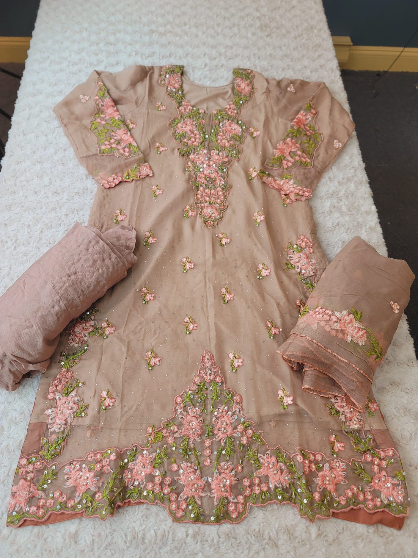 Pakistani Stitched Embroidery Party Wear Dresses Ready To Ship