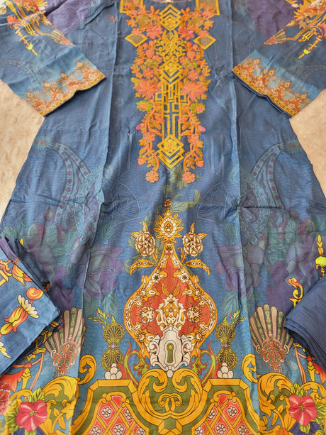 Pakistani Stitched lawn Embroidered Salwar kameez ready to ship