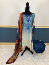 Pakistani Stitched lawn Embroidered Salwar kameez ready to ship