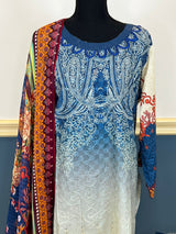 Pakistani Stitched lawn Embroidered Salwar kameez ready to ship