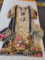 Indian Cotton Stitched Embroidery Suit Ready To Ship