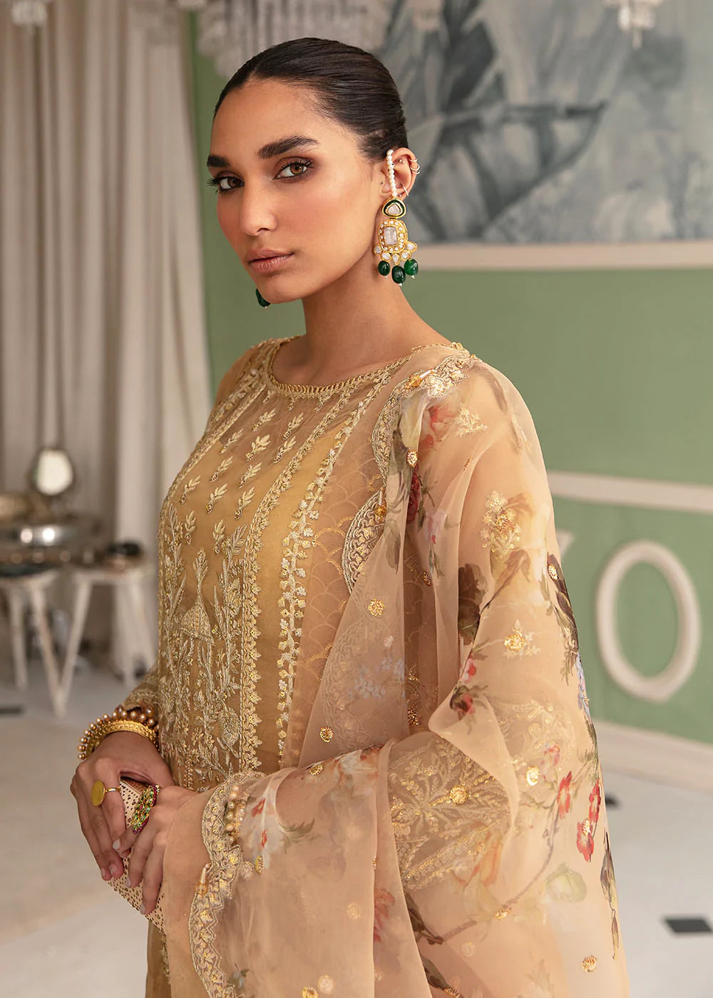 La Fuchsia By Afrozeh Embroidered Chiffon Suits