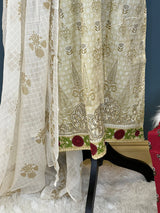 Indian Cotton Stitched Embroidery Suit Ready To Ship