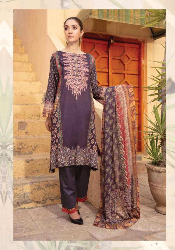 Johra Mahsa Embroidered Digital Printed Lawn-100% Original Guaranteed