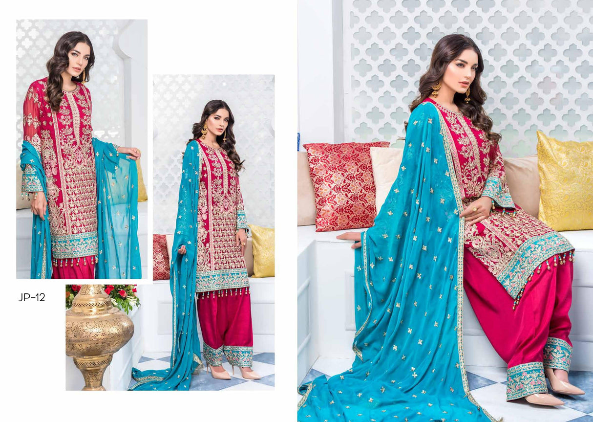 Jannan Final Premium Chiffon Embroidered Collection 2021 -100% Original Guaranteed