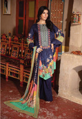 Johra Mahsa Embroidered Digital Printed Lawn-100% Original Guaranteed