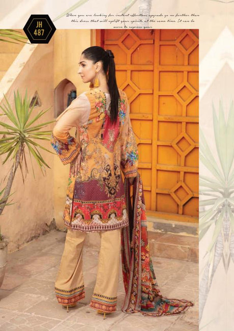 Johra Mahsa Embroidered Digital Printed Lawn-100% Original Guaranteed