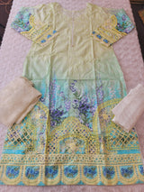 Pakistani Stitched lawn Embroidered Salwar kameez ready to ship