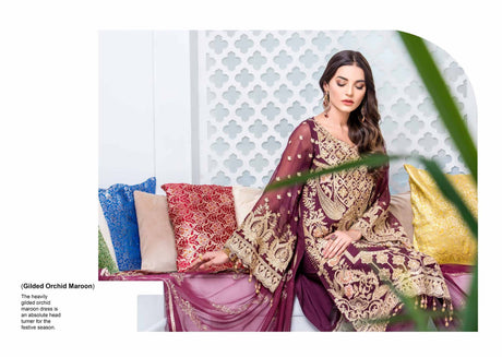 Jannan Final Premium Chiffon Embroidered Collection 2021 -100% Original Guaranteed