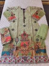 Pakistani Stitched lawn Embroidered Salwar kameez ready to ship