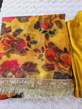 Pure Organza Saree with Stiched Blouse