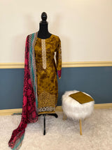 Pakistani Stitched Embroidered lawn Salwar kameez ready to ship