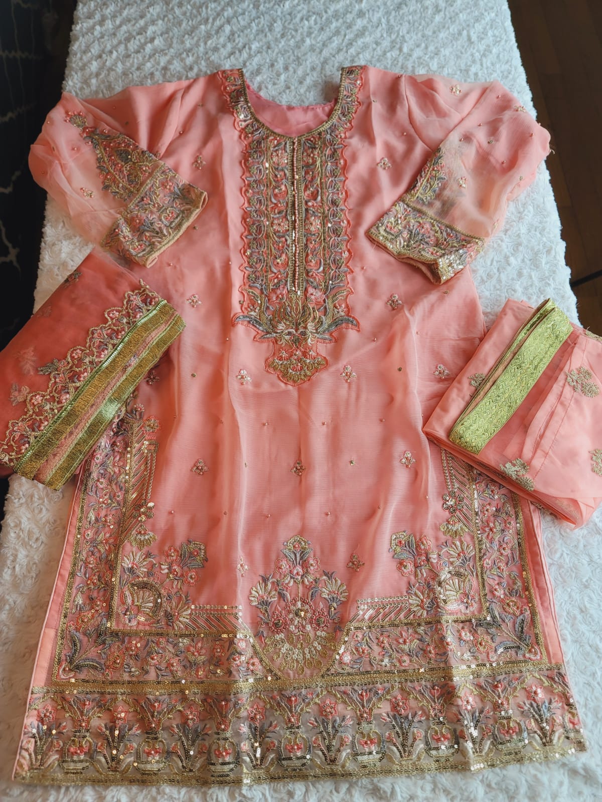Pakistani Stitched Embroidery Party Wear Dresses Ready To Ship