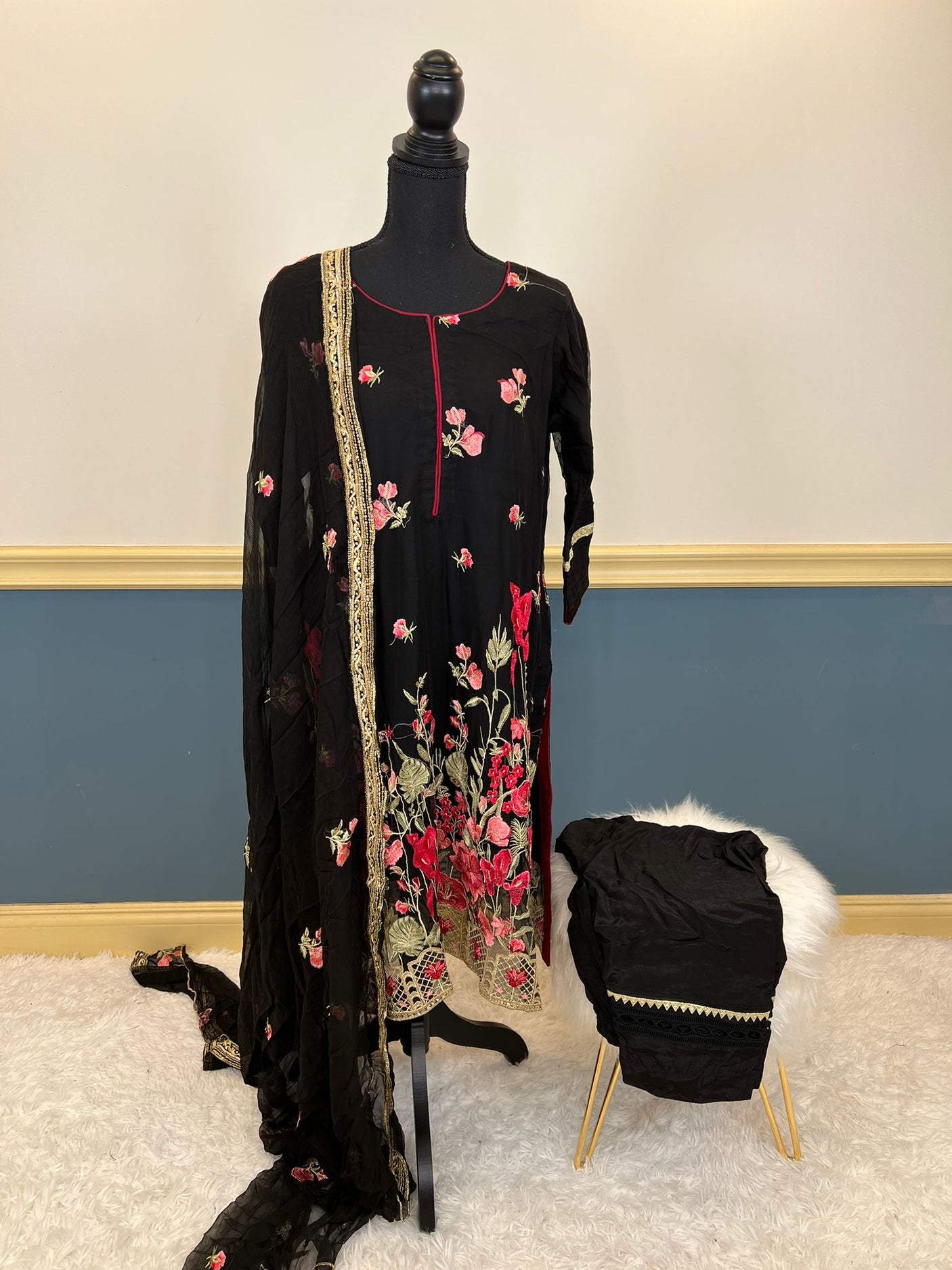 Pakistani Stitched Embroidery Party Wear Dresses Ready To Ship