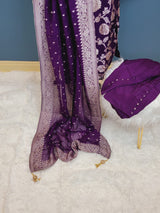 Pure Khaddi Georgette Banarasi Salwer Kamiz