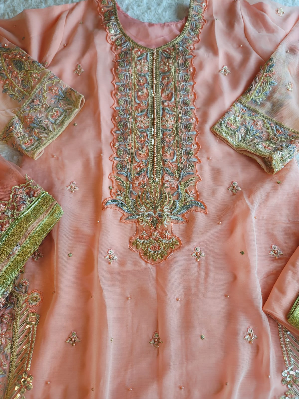 Pakistani Stitched Embroidery Party Wear Dresses Ready To Ship