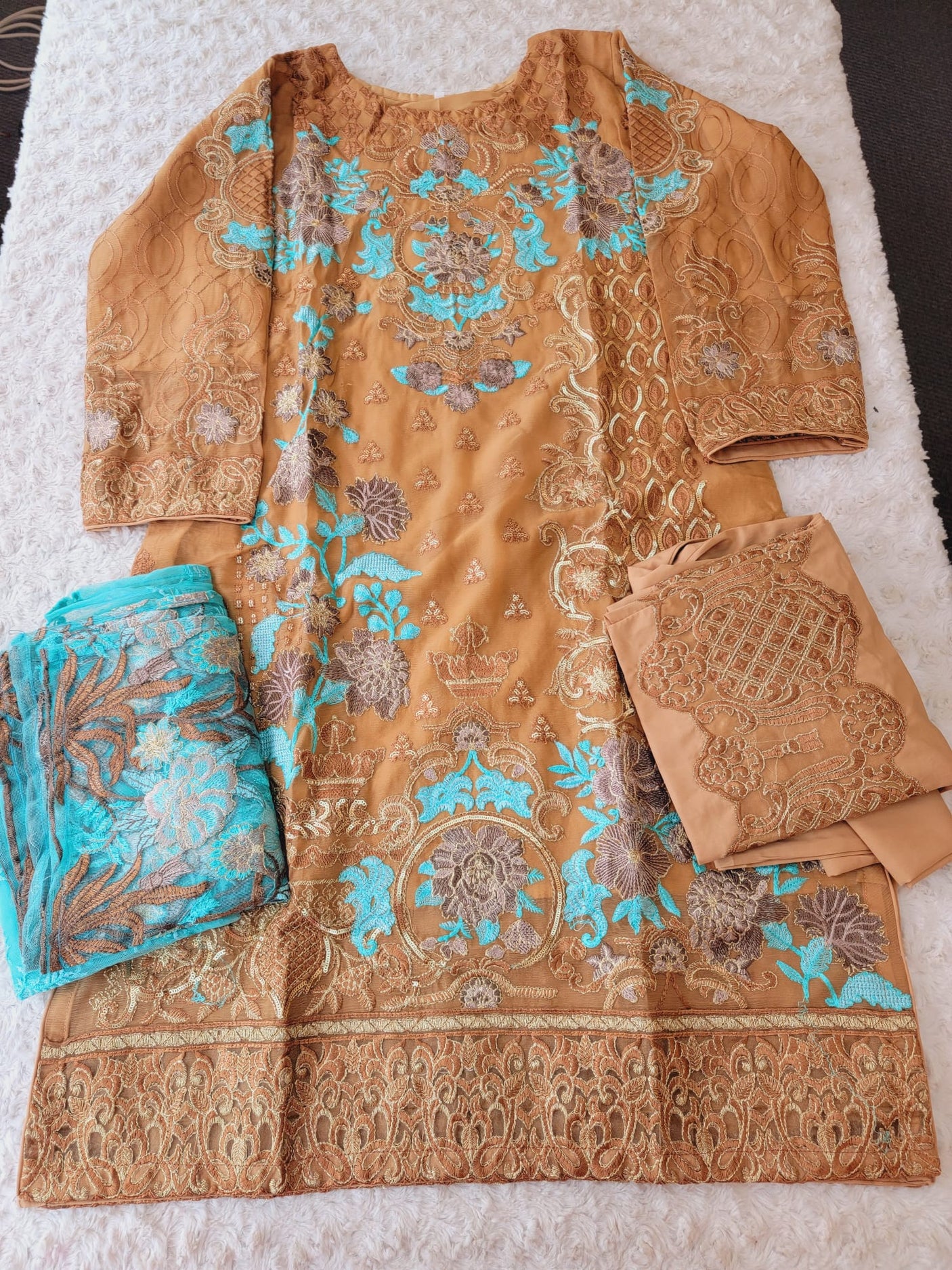 Pakistani Stitched Embroidery Party Wear Dresses Ready To Ship