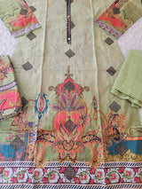 Pakistani Stitched lawn Embroidered Salwar kameez ready to ship