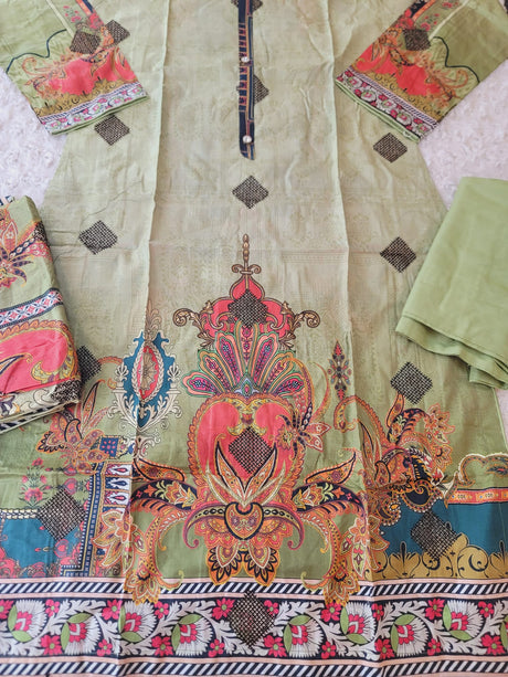 Pakistani Stitched lawn Embroidered Salwar kameez ready to ship