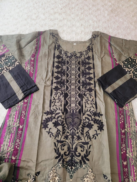 Pakistani Stitched lawn Embroidered Salwar kameez ready to ship