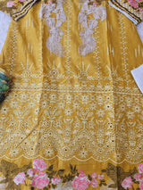 Pakistani Stitched Embroidered luxury lawn Dresses With Silk Dupatta Ready To Ship