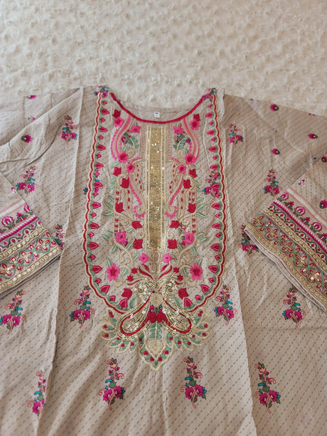 Pakistani Stitched lawn Embroidered Salwar kameez ready to ship