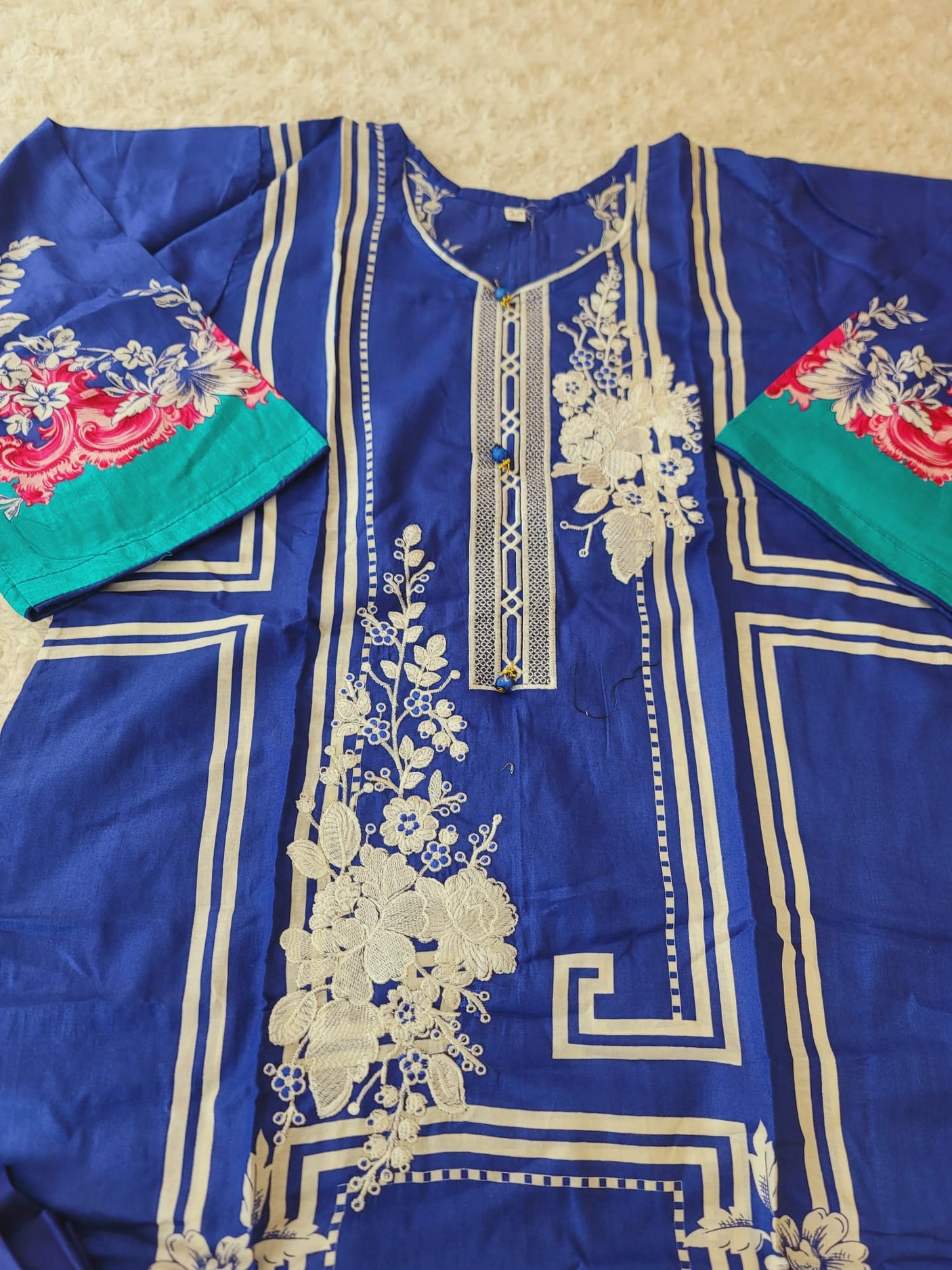 Pakistani Stitched lawn Embroidered Salwar kameez ready to ship