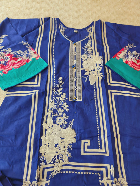 Pakistani Stitched lawn Embroidered Salwar kameez ready to ship