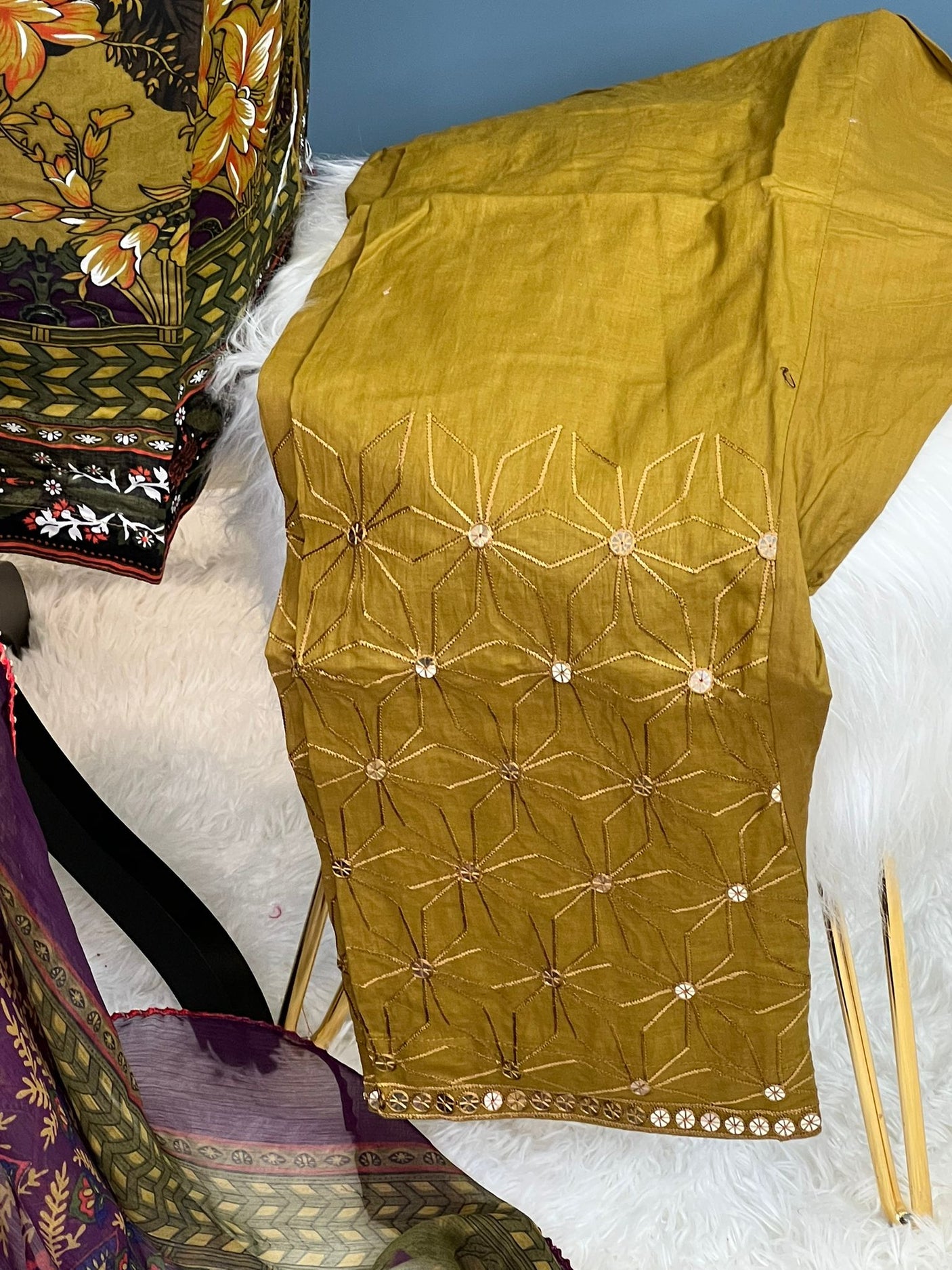 Pakistani Stitched lawn Embroidered Salwar kameez ready to ship