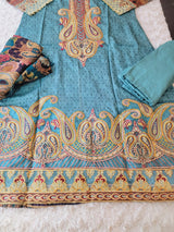 Indian Cotton Stitched Embroidery Suit Ready To Ship