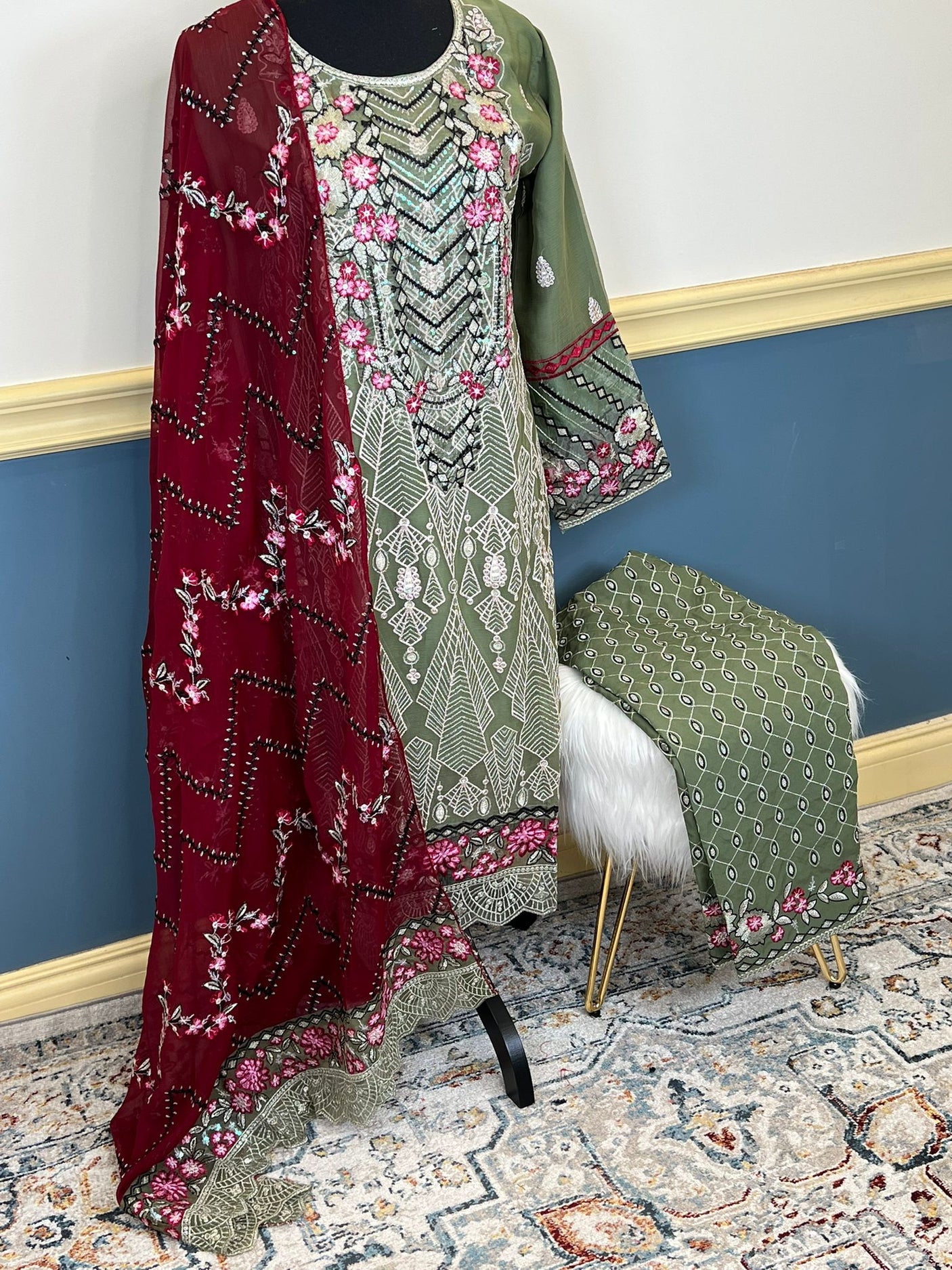 Pakistani Embroidered Party wear Ready To Ship