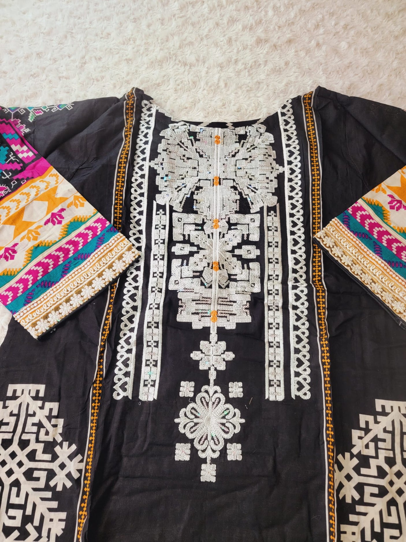 Pakistani Stitched lawn Embroidered Salwar kameez ready to ship