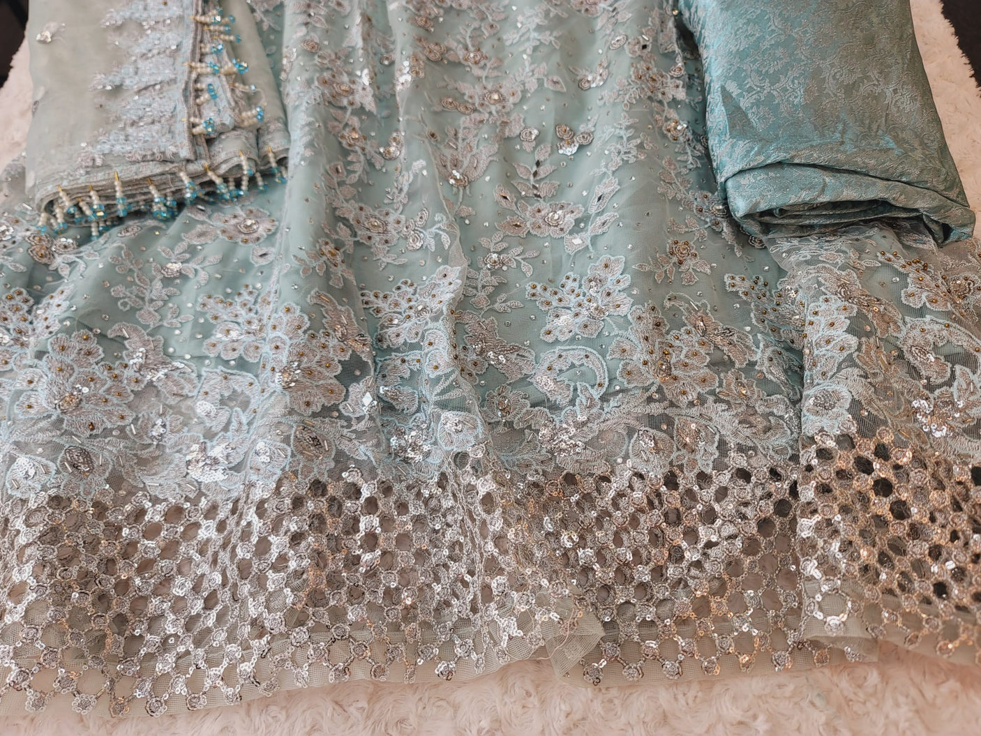 Pakistani Stitched Embroidery Party Wear Dresses Ready To Ship