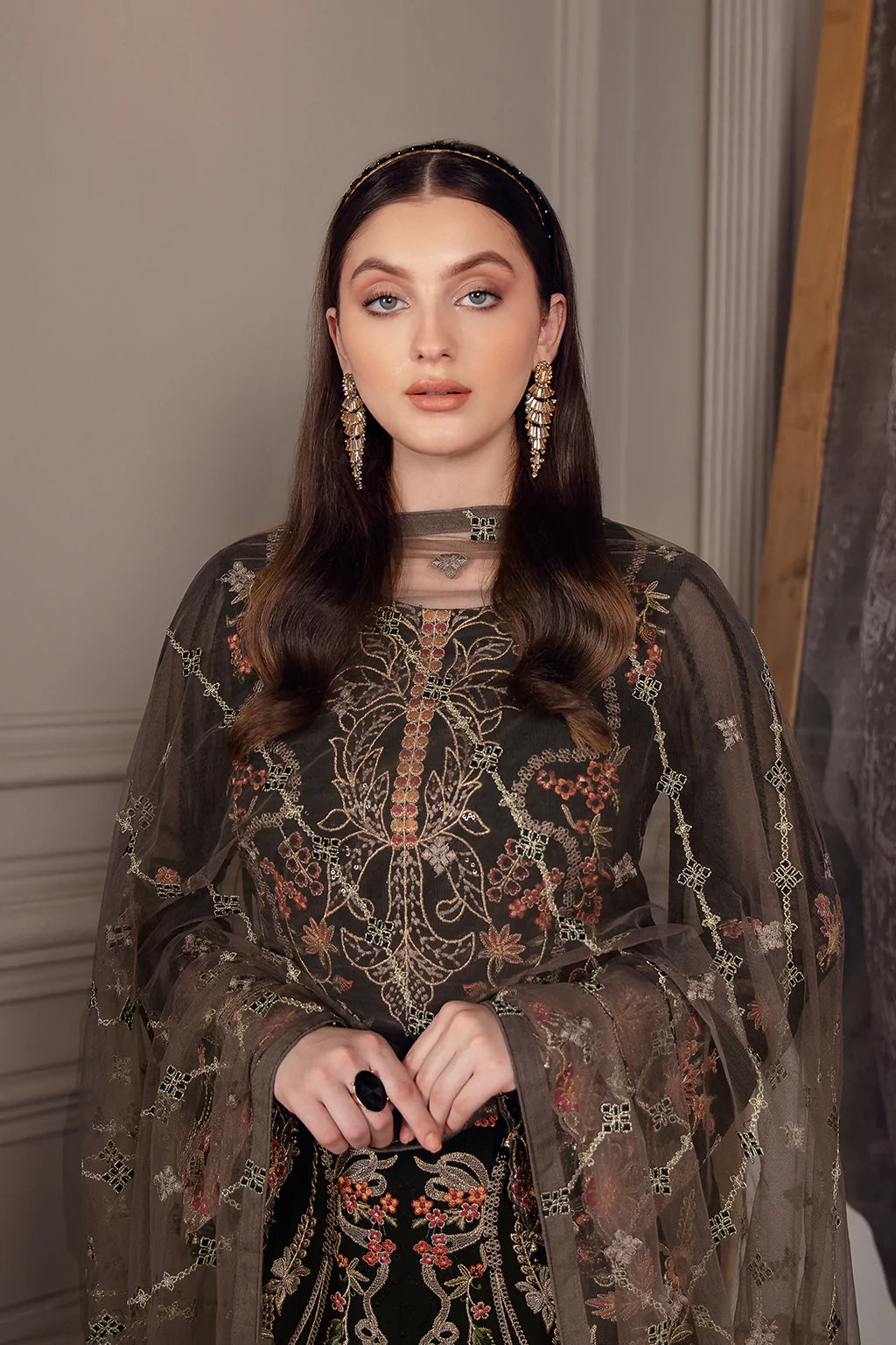 Chevron by Ramsha Luxury Chiffon Embroidered Collection