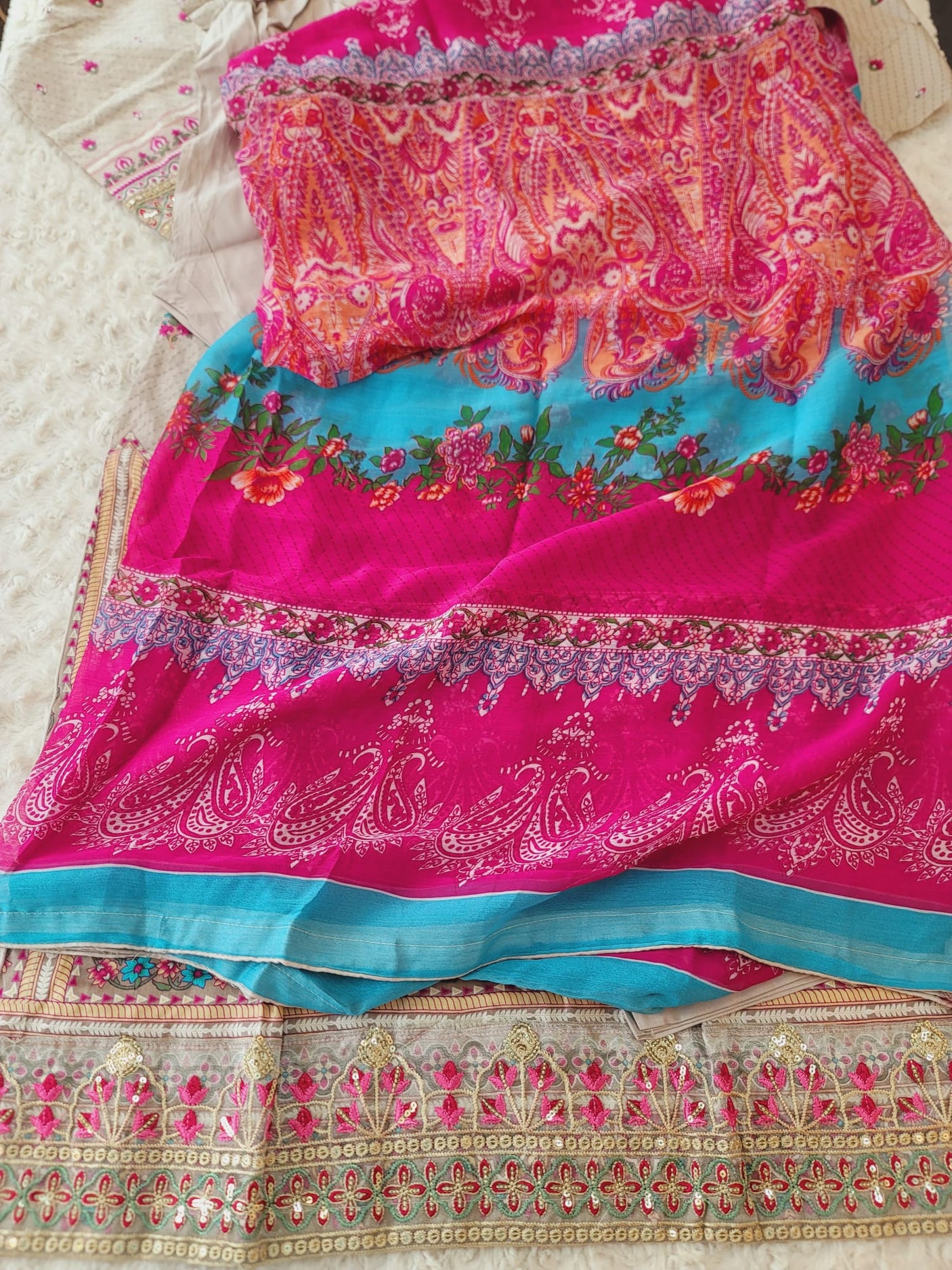 Pakistani Stitched lawn Embroidered Salwar kameez ready to ship