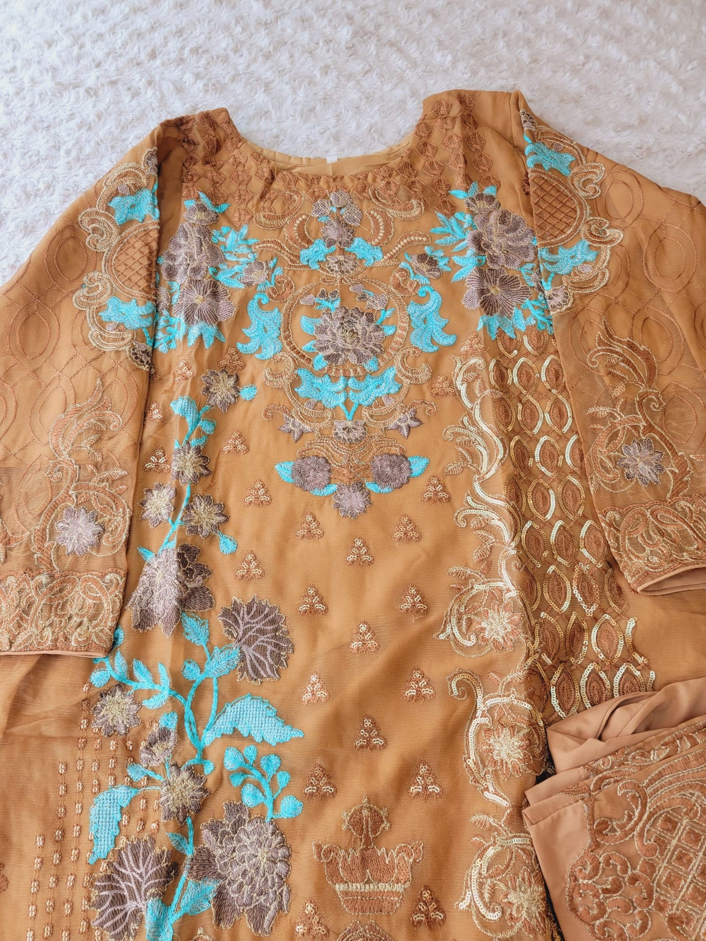 Pakistani Stitched Embroidery Party Wear Dresses Ready To Ship
